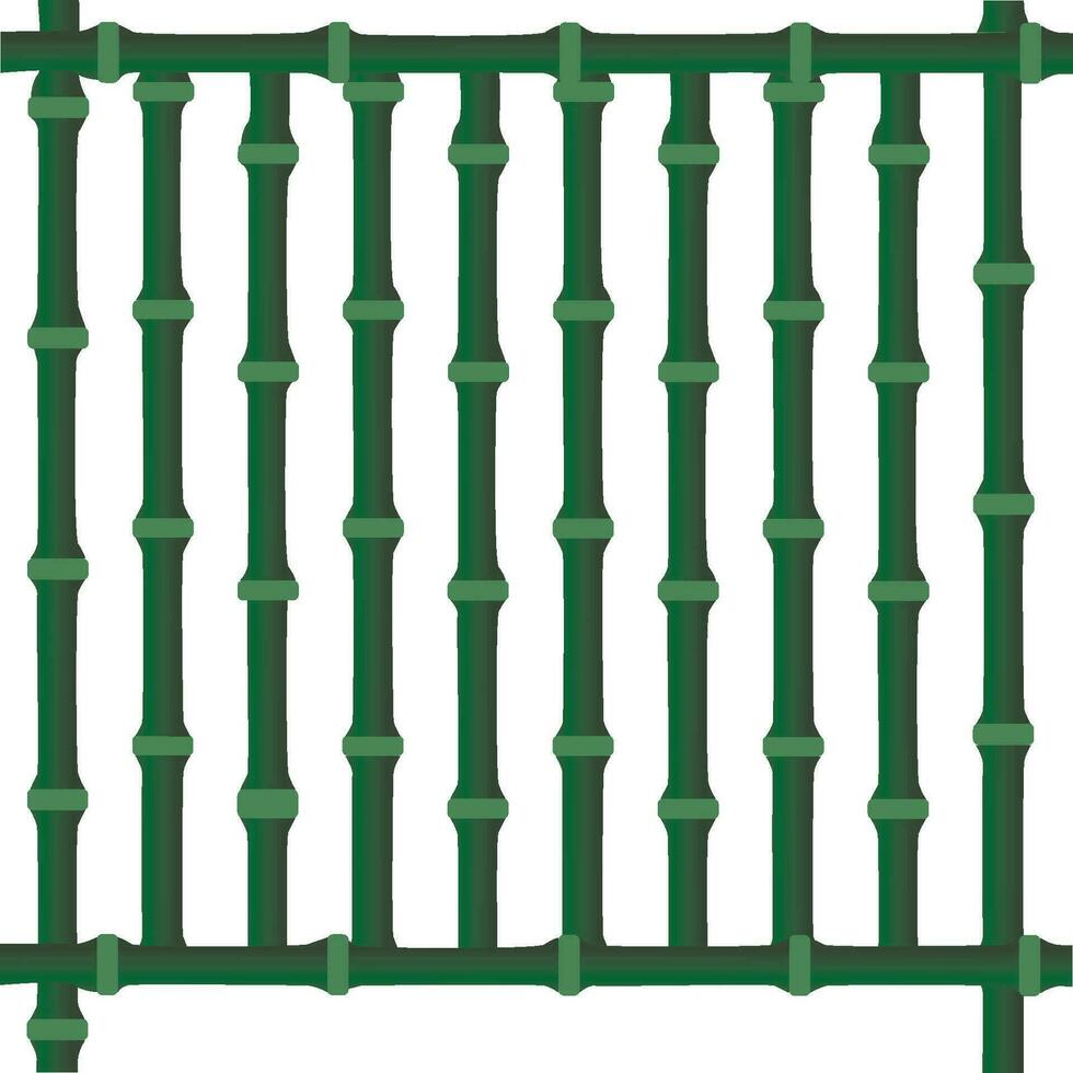 Colored bamboo fence in vector