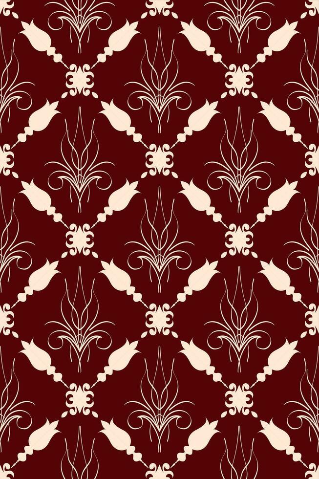 Vintage old pattern. Vintage wallpaper in baroque style. Seamless vector background. Linear ornament for fabric, wallpaper, packaging. Rich wedding ornament.