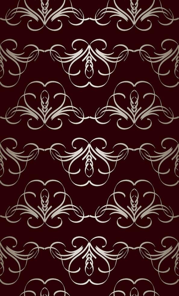 Vintage old pattern. Vintage wallpaper in baroque style. Seamless vector background. Linear ornament for fabric, wallpaper, packaging. Rich wedding ornament.