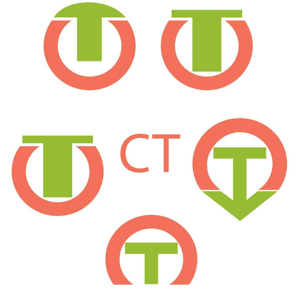 Logo lettering for business. TC. In vector. vector