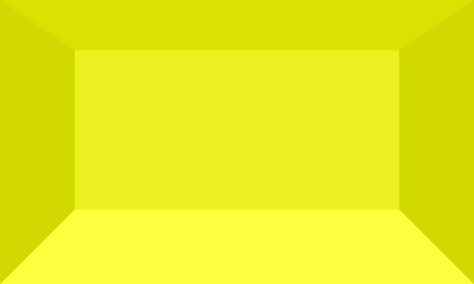 Studio yellow background. Product presentation yellow background. Copy space for content, text, design. Vector illustration