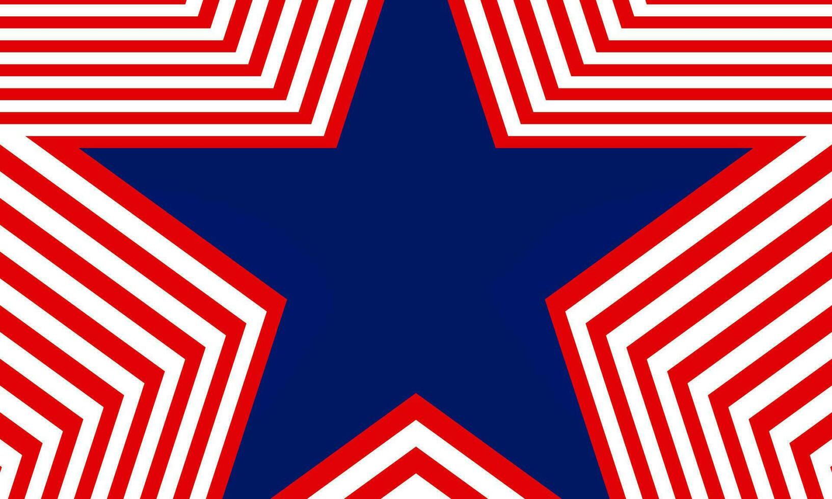 Star america background with usa flag color. american holiday template design vector