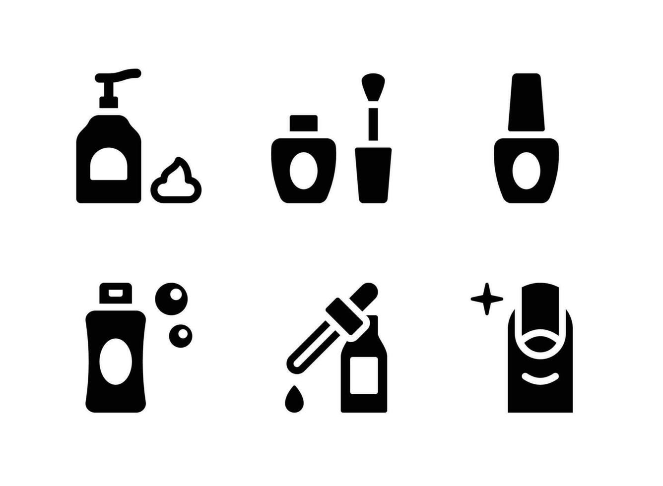 Simple Set of Cosmetic Vector Solid Icons