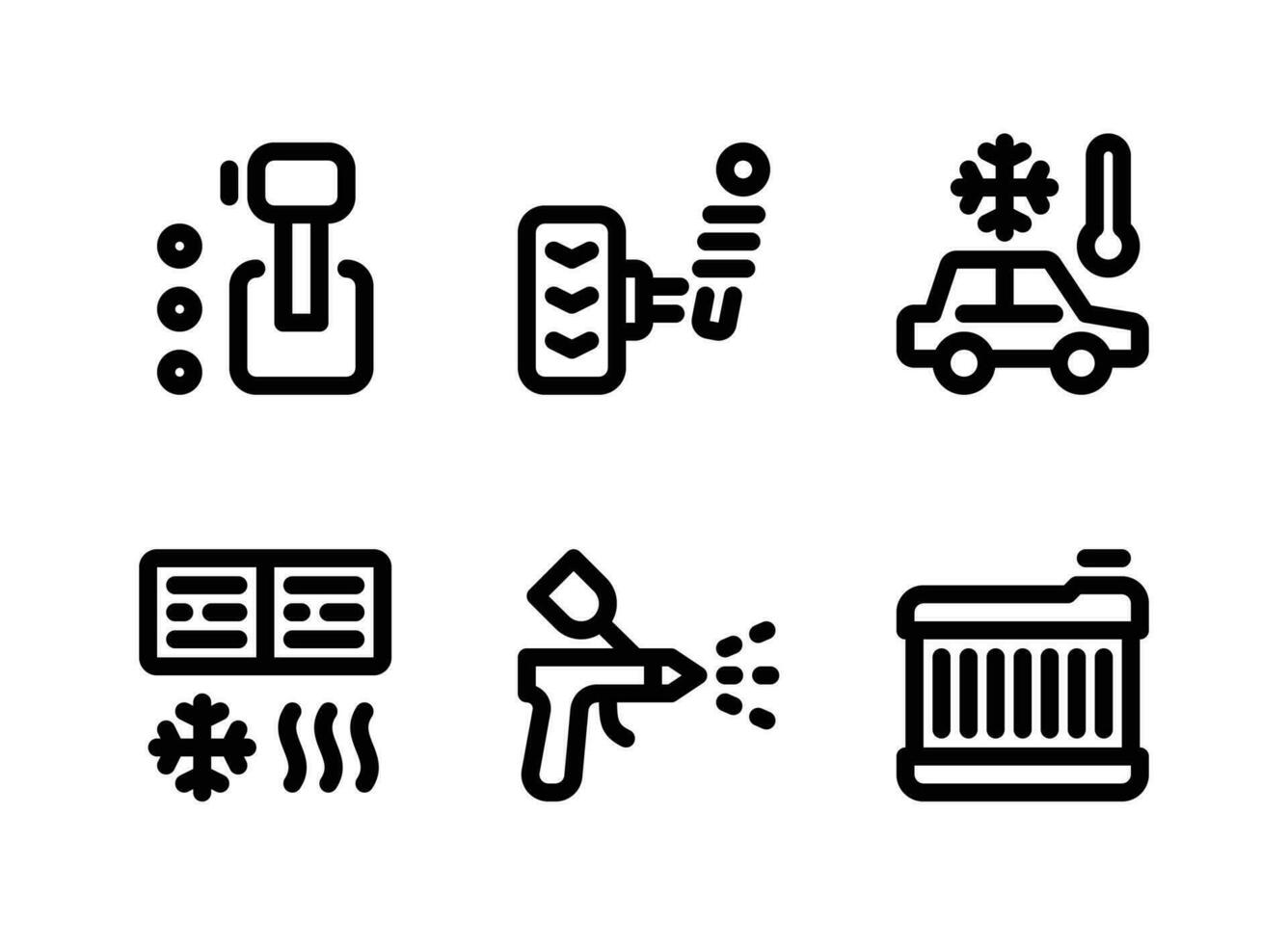Simple Set of Car Service Vector Line Icons