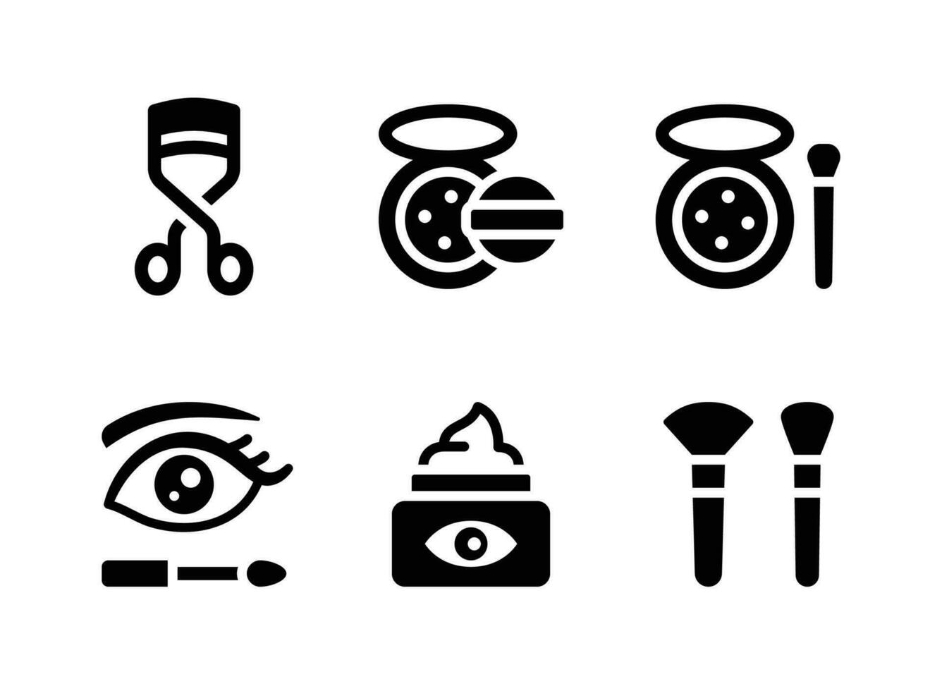 Simple Set of Cosmetic Vector Solid Icons