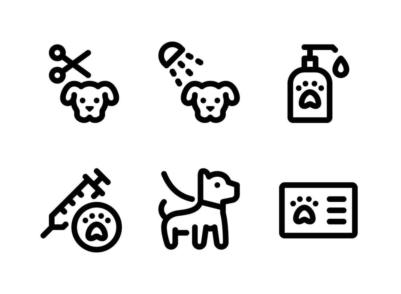 Simple Set of Pets Shop Vector Line Icons
