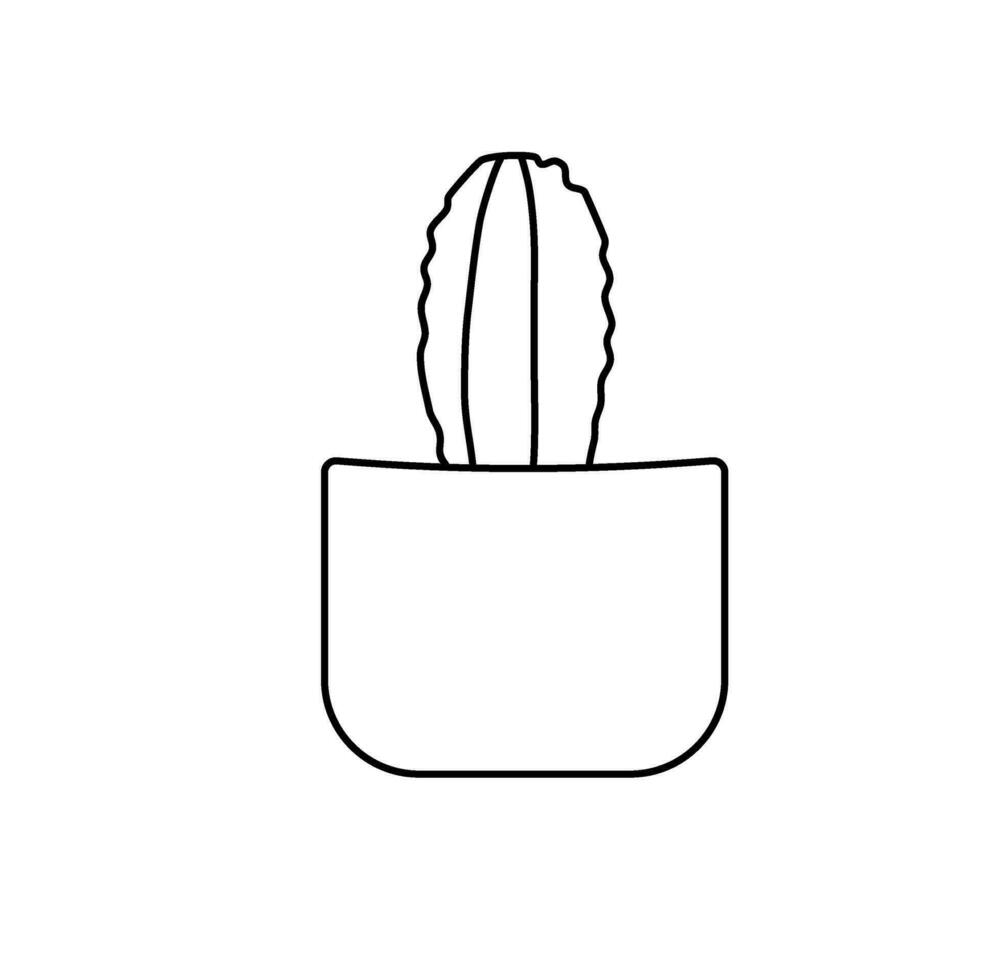 cactus line art cacti desert illustration hand drawn vector