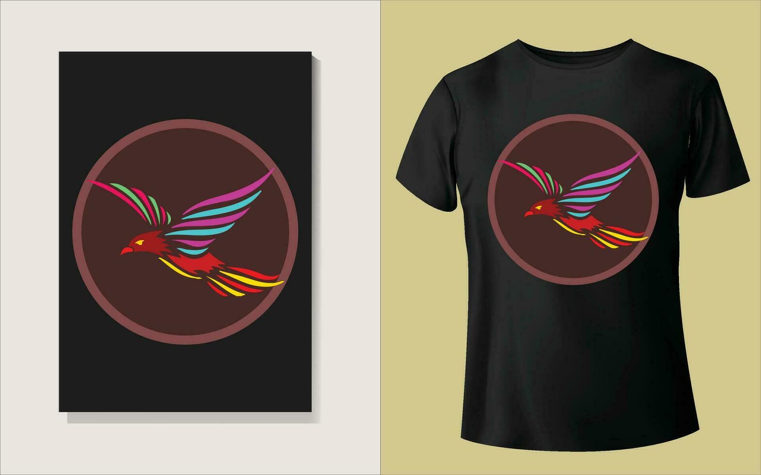 Multiple color Tee shirt design vector