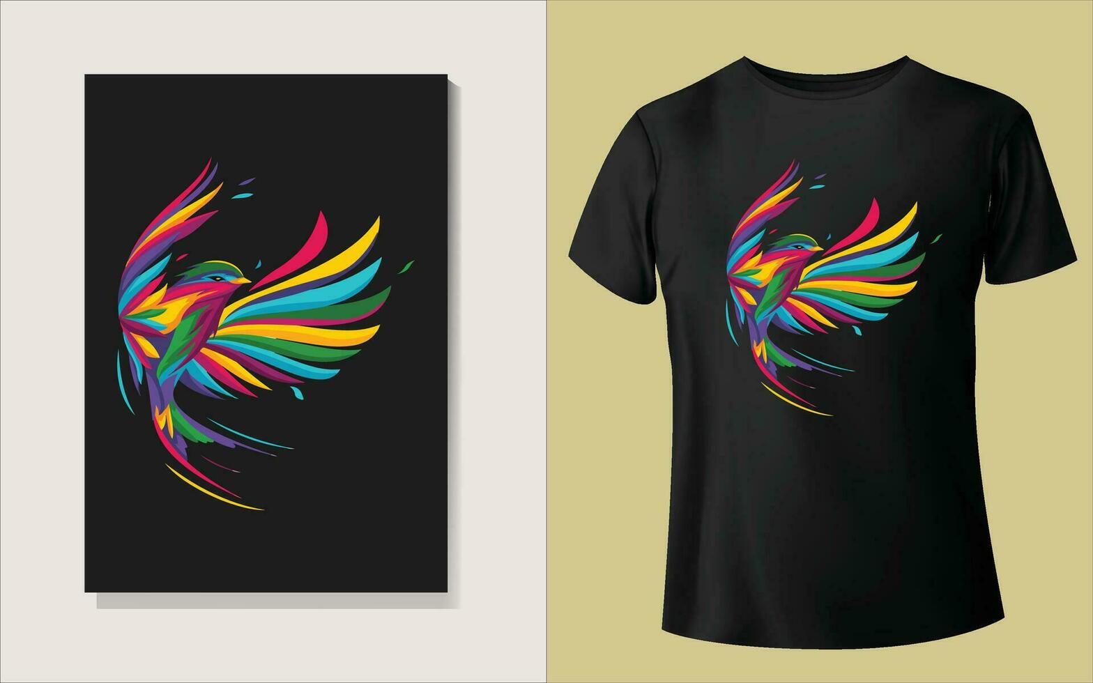 Multiple color Tee shirt design vector