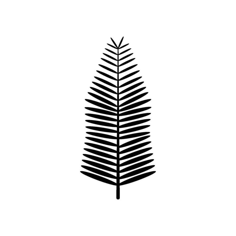 contorno árbol hoja vector ilustración aislado en blanco antecedentes