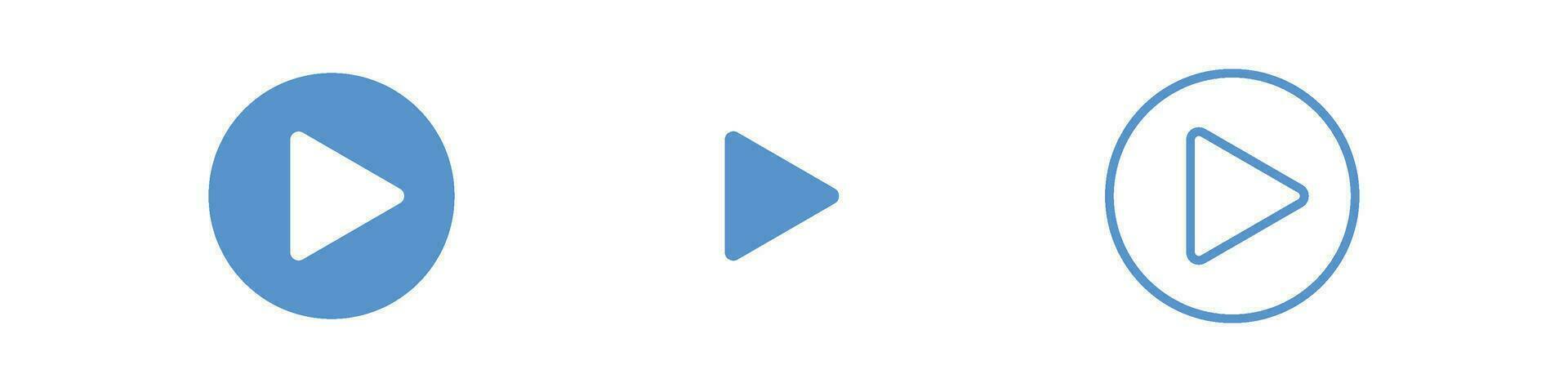 Play button vector icon.  Vector illustration for graphic design, Web, UI, and app.