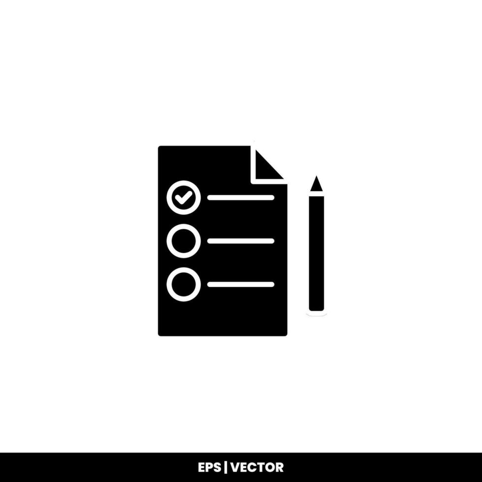 Vector icon clipboard. Task line icon symbol vector illustration