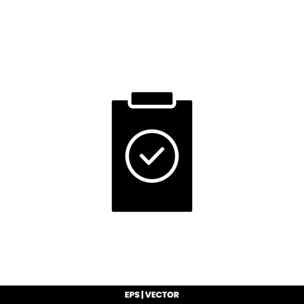 Vector icon clipboard. Task line icon symbol vector illustration