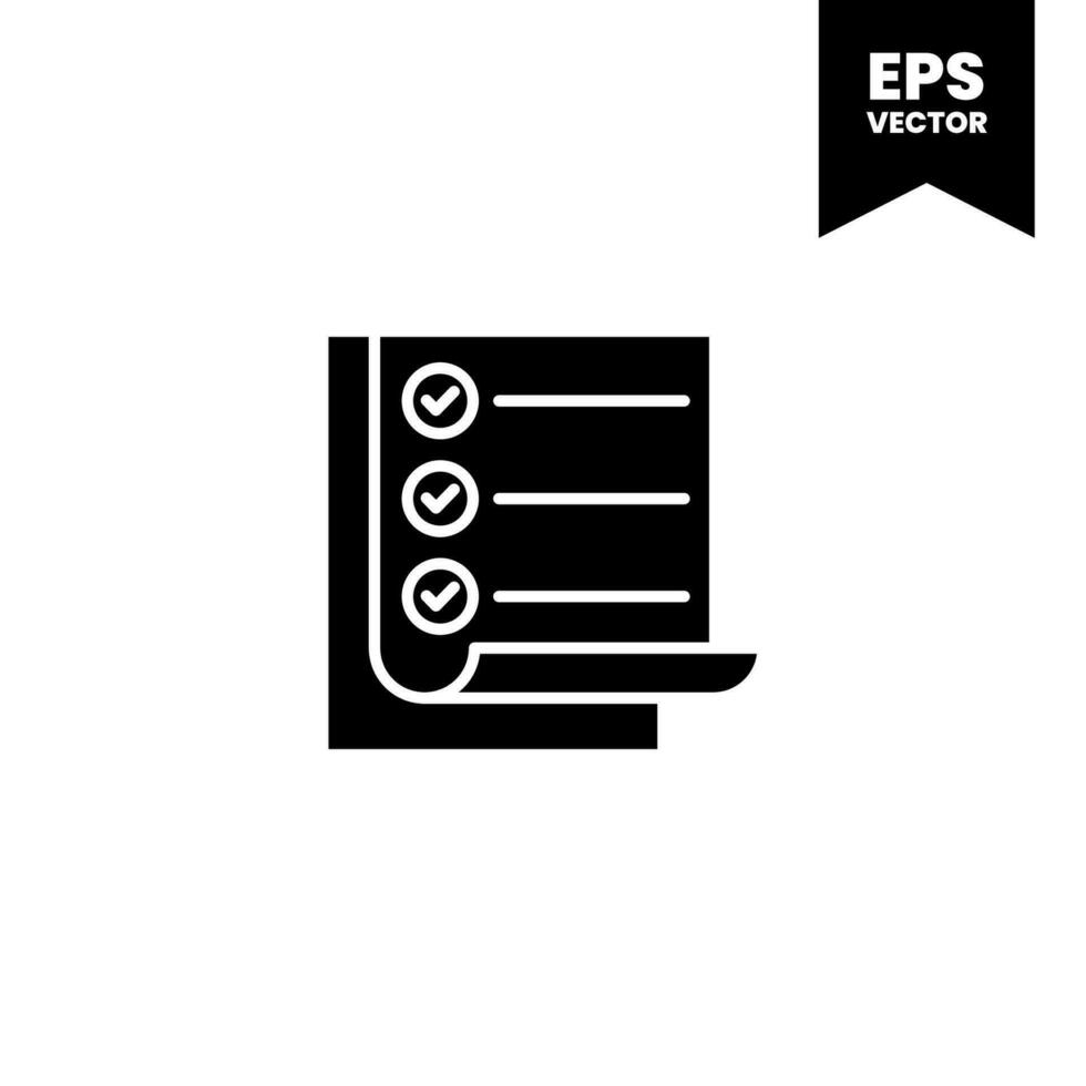 Vector icon clipboard. Task line icon symbol vector illustration
