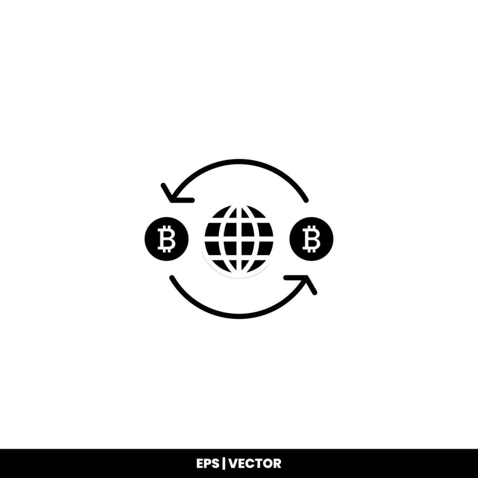 Bitcoin icon payment symbol sign. Cryptocurrency logos. simple vector. vector