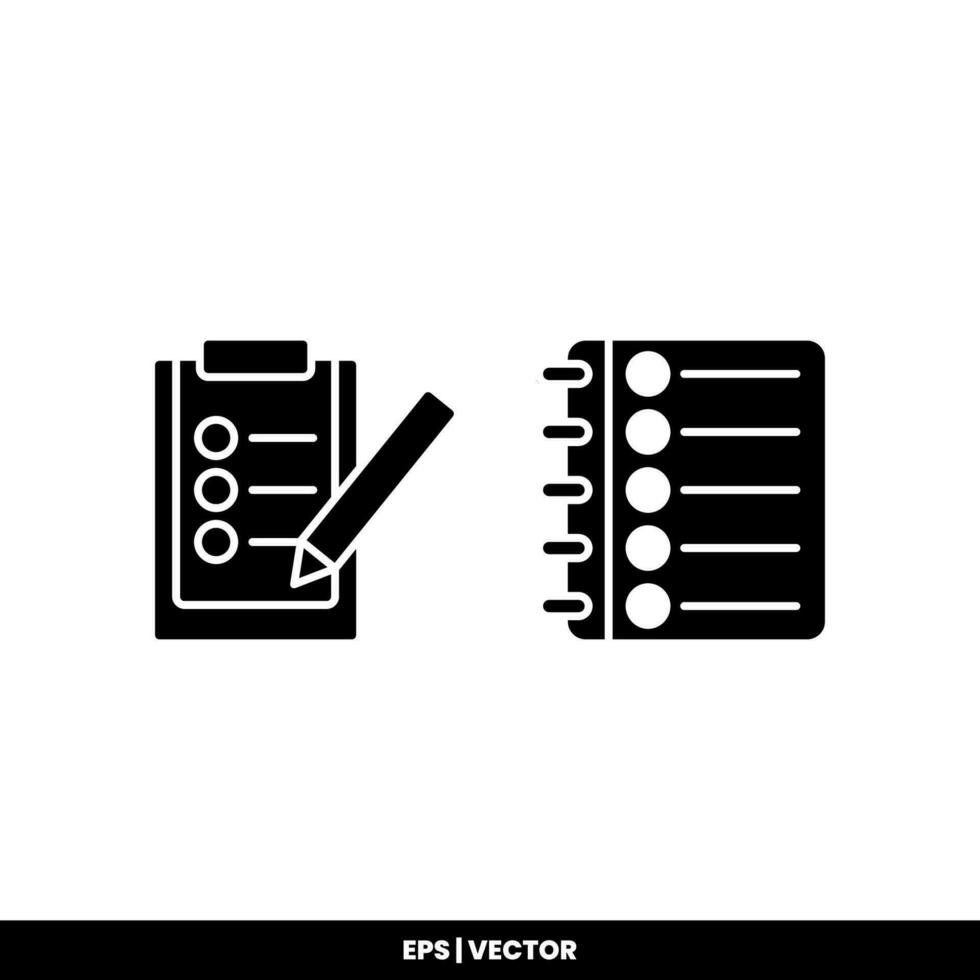 Vector icon clipboard. Task line icon symbol vector illustration