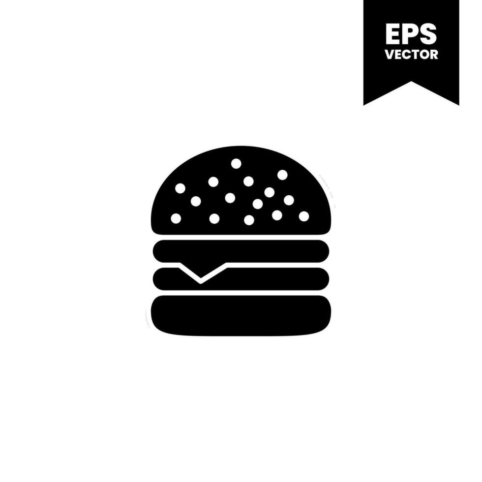 plantilla de logotipo de ilustración de vector de icono de hamburguesa