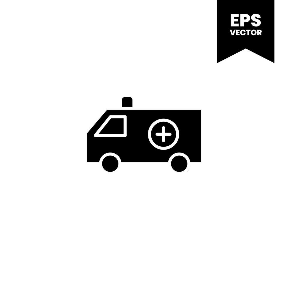 Ambulance icon on white background. vector