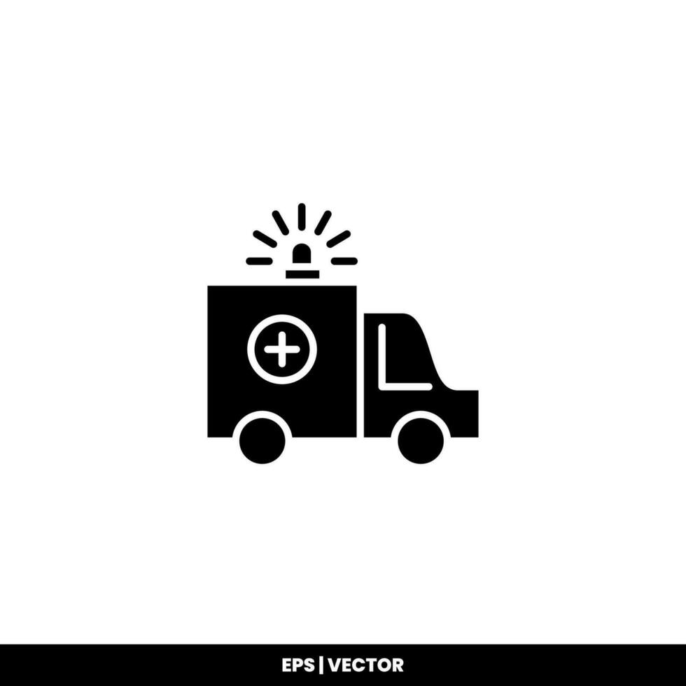 icono de ambulancia sobre fondo blanco. vector