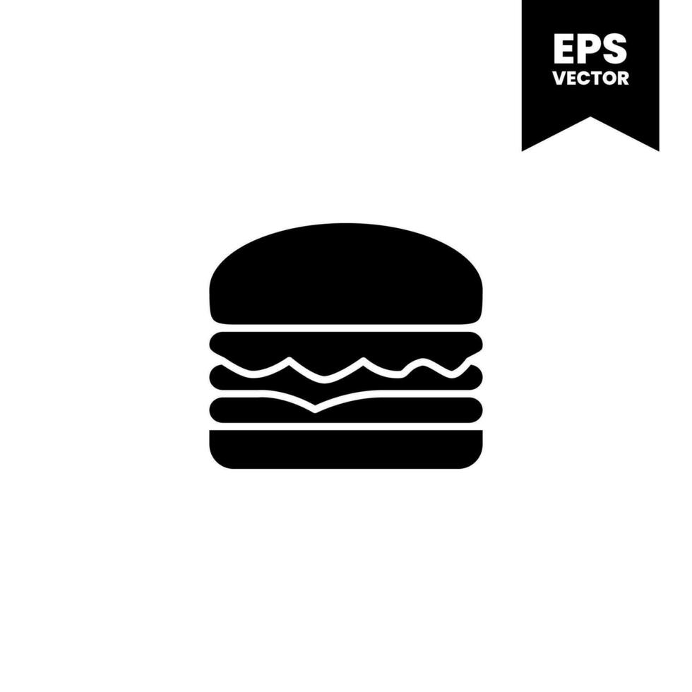 plantilla de logotipo de ilustración de vector de icono de hamburguesa