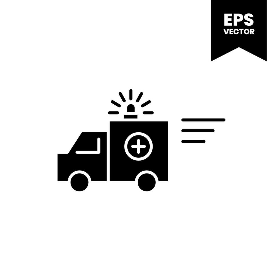 Ambulance icon on white background. vector