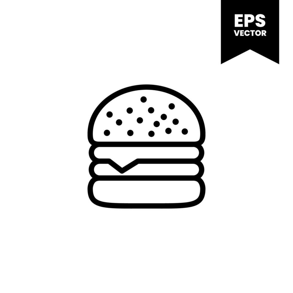 Burger Icon Vector Illustration Logo Template