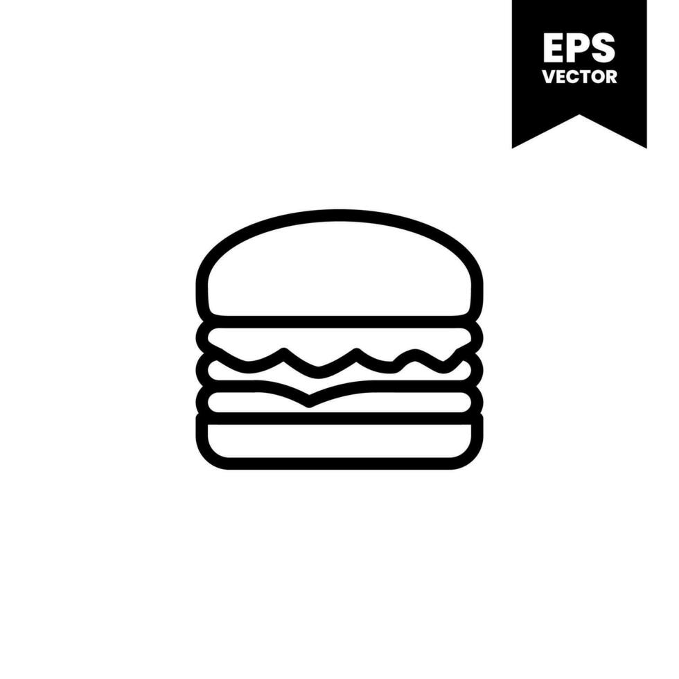 Burger Icon Vector Illustration Logo Template