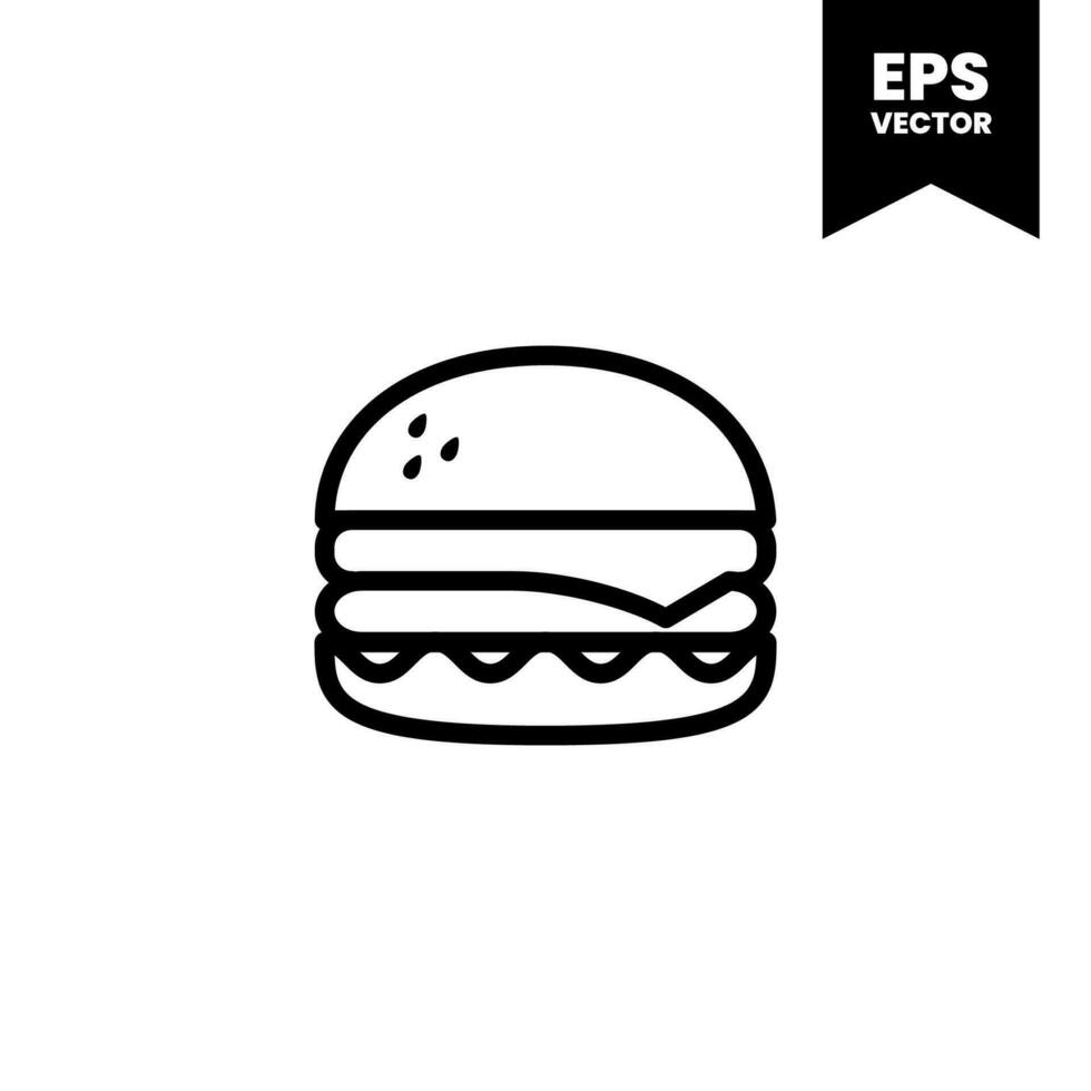 Burger Icon Vector Illustration Logo Template