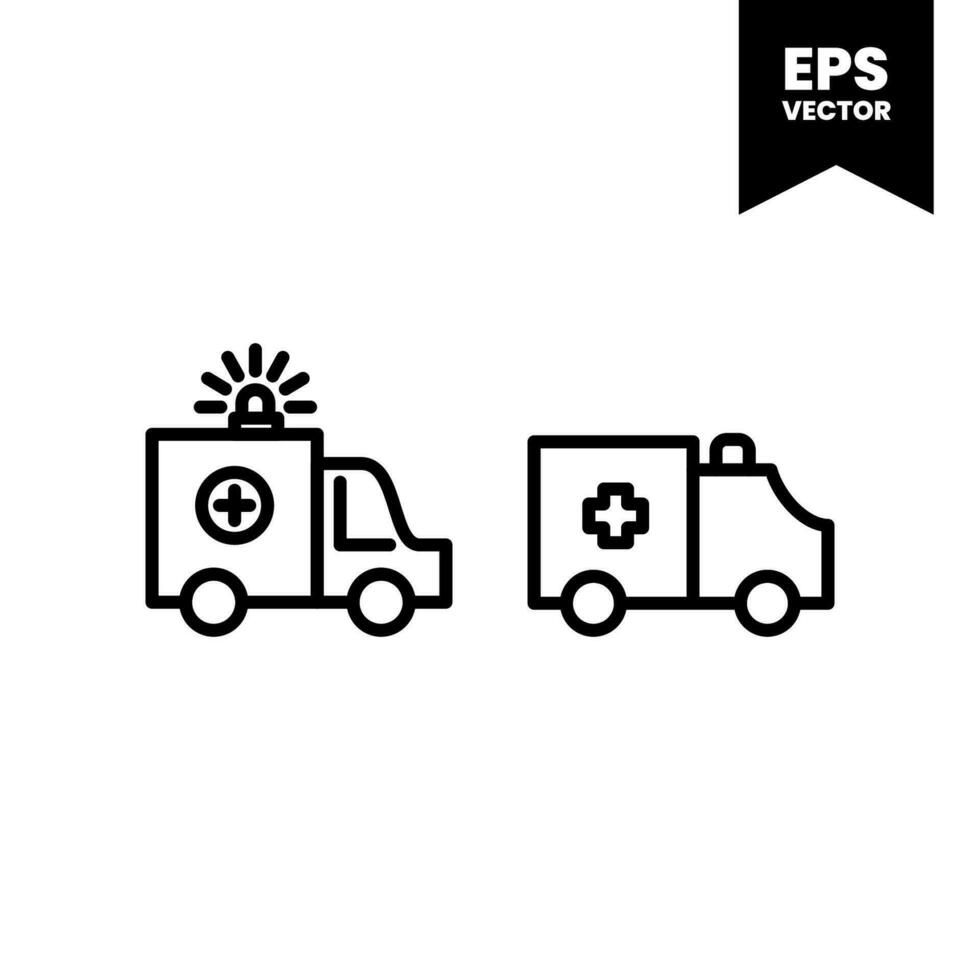 Ambulance icon on white background. vector