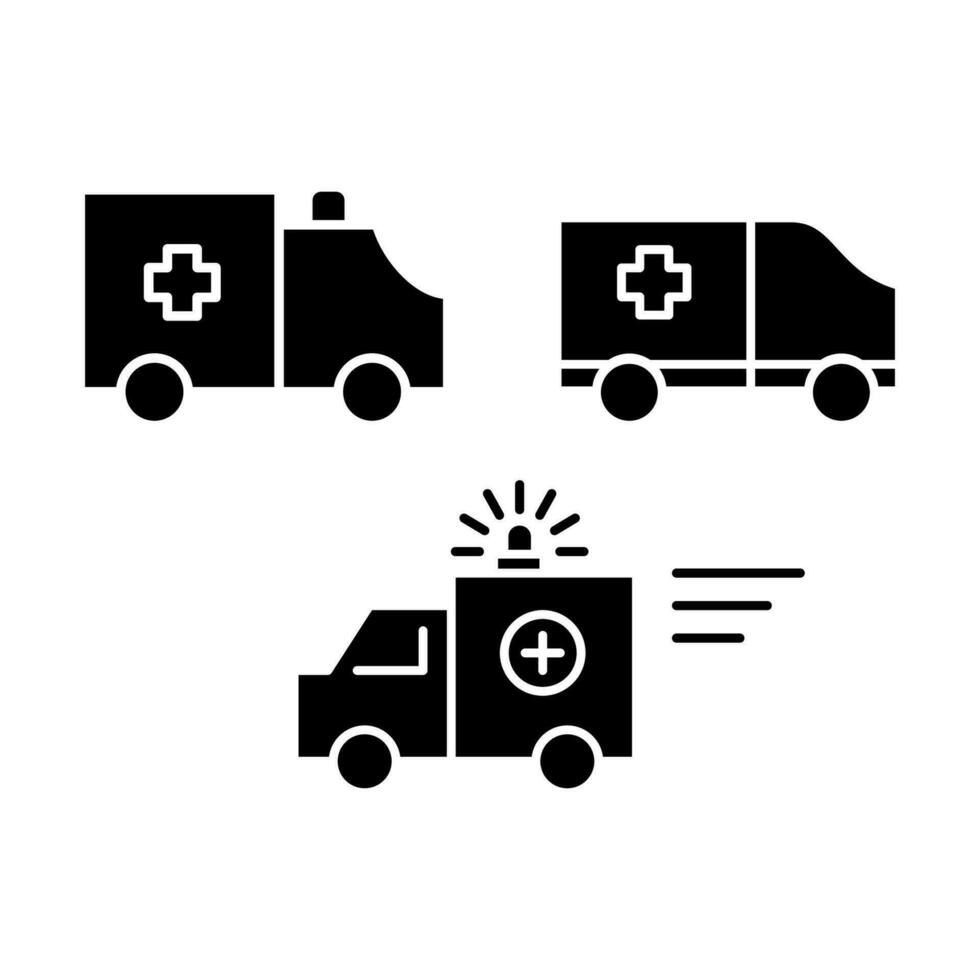 Ambulance icon on white background. vector