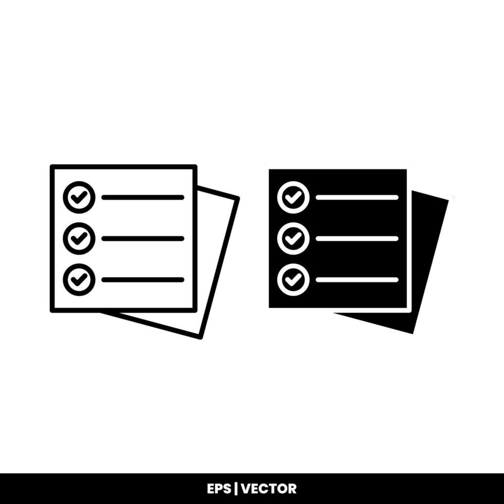 Vector icon clipboard. Task line icon symbol vector illustration