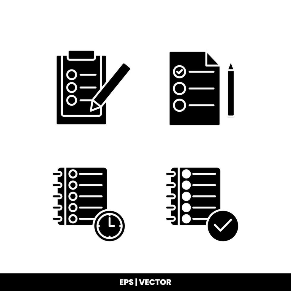 Vector icon clipboard. Task line icon symbol vector illustration