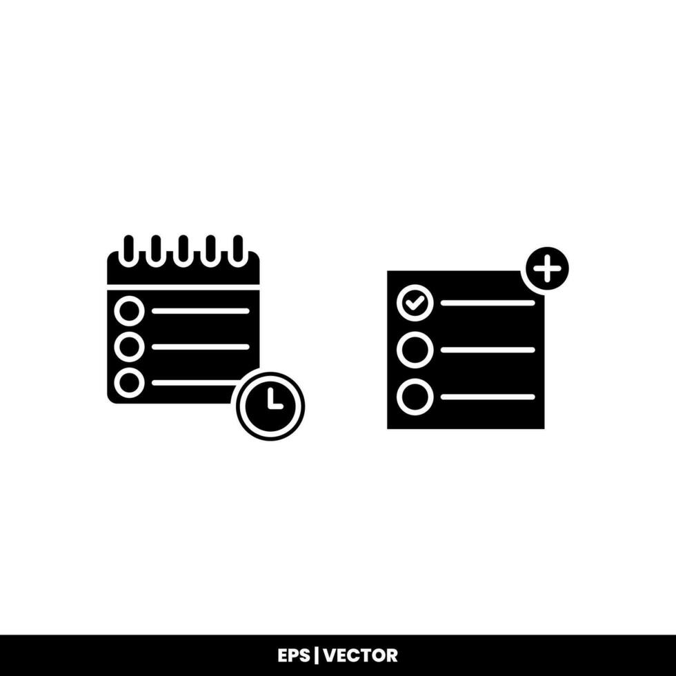 Vector icon clipboard. Task line icon symbol vector illustration