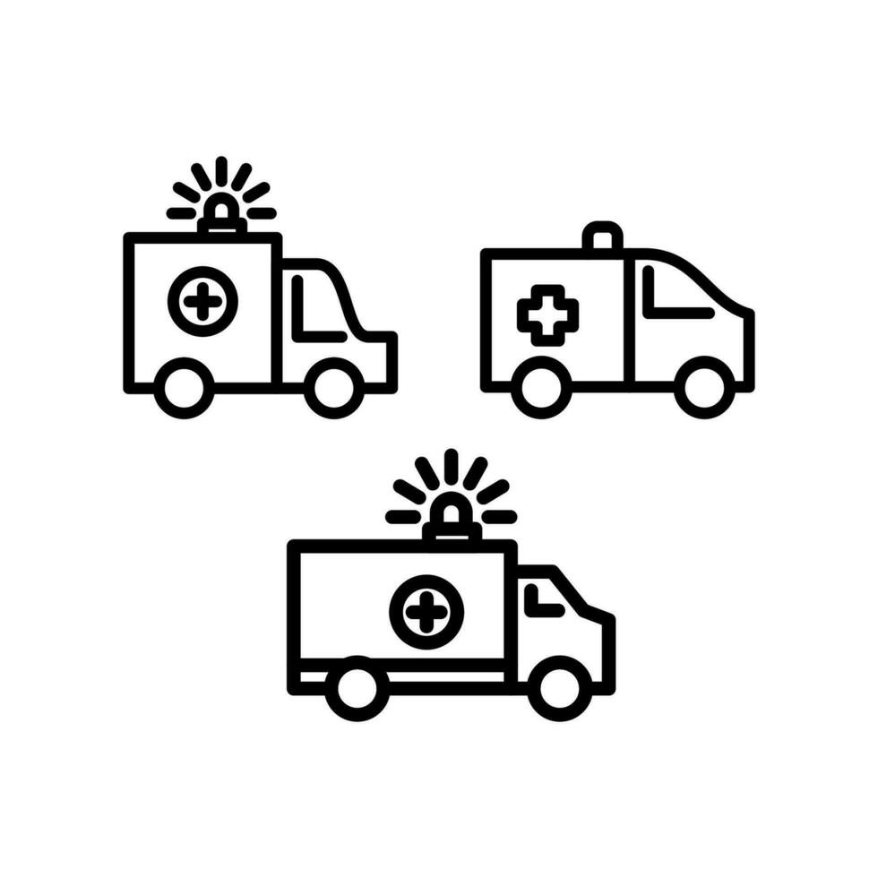 Ambulance icon on white background. vector