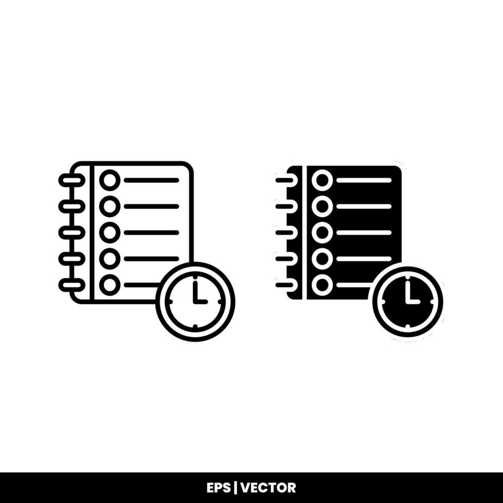 vector icono portapapeles. tarea línea icono símbolo vector ilustración