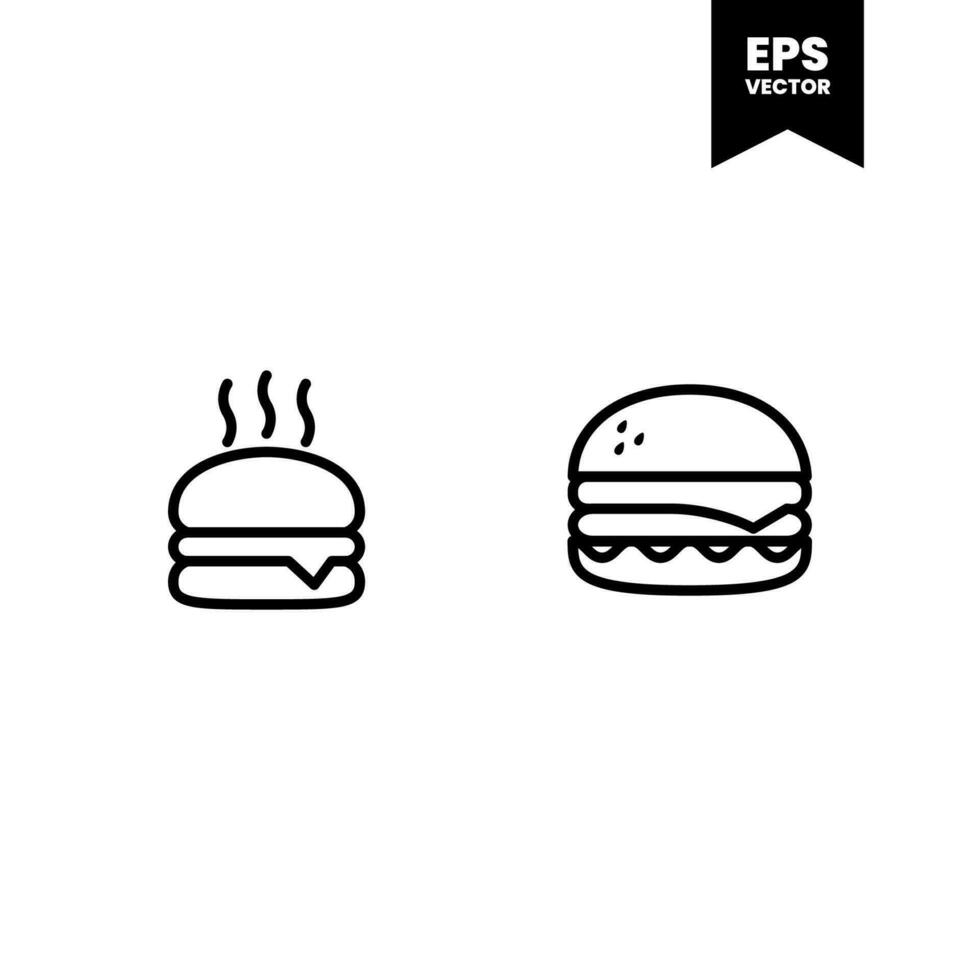 Burger Icon Vector Illustration Logo Template