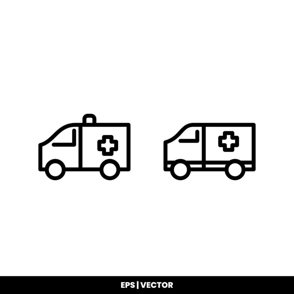 Ambulance icon on white background. vector