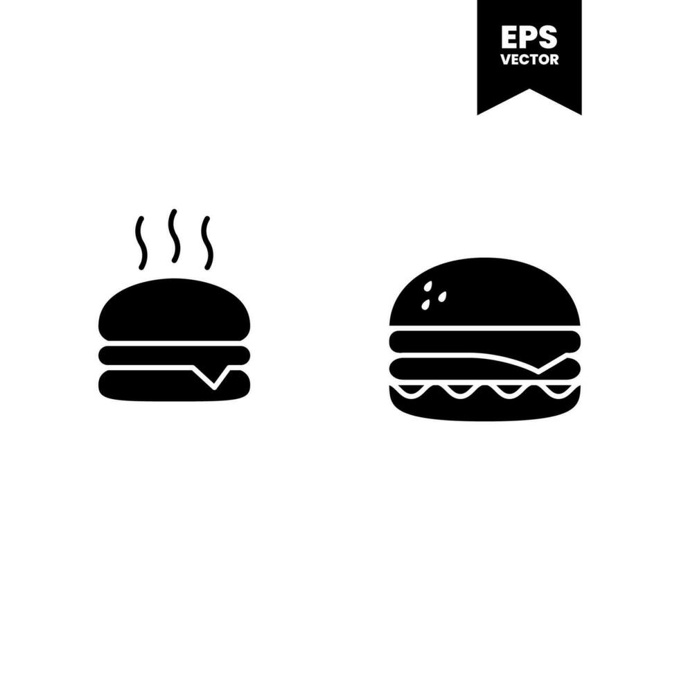 plantilla de logotipo de ilustración de vector de icono de hamburguesa