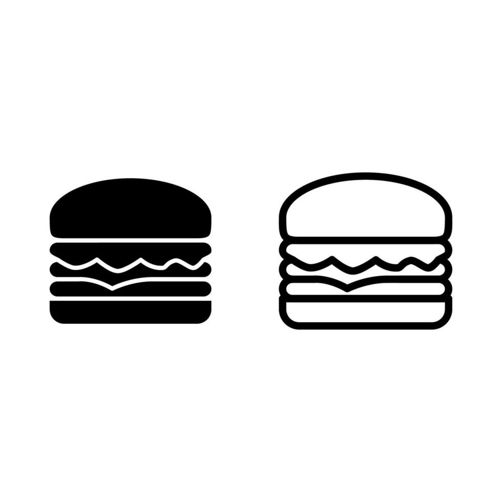 Burger Icon Vector Illustration Logo Template