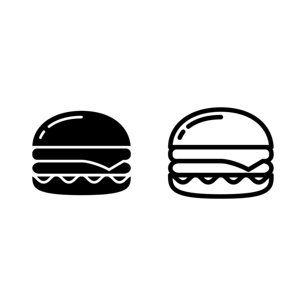 Burger Icon Vector Illustration Logo Template