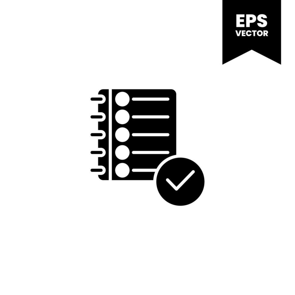 Vector icon clipboard. Task line icon symbol vector illustration