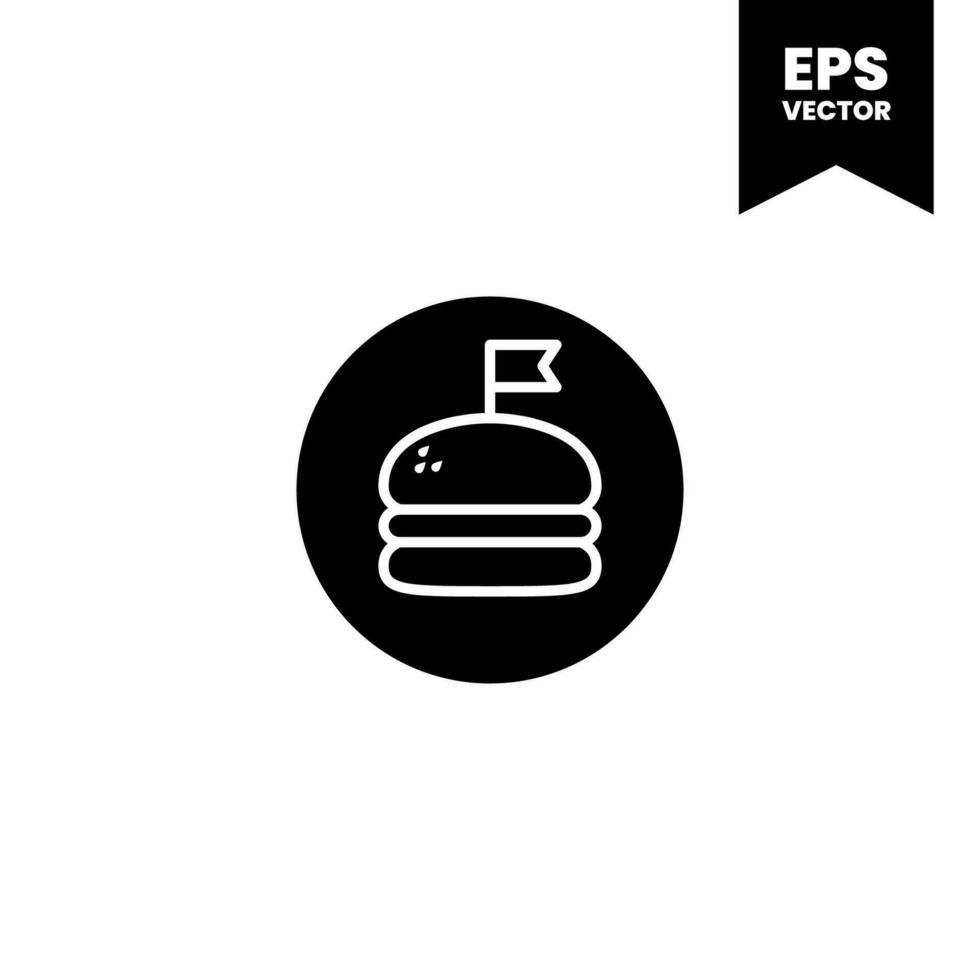Burger Icon Vector Illustration Logo Template