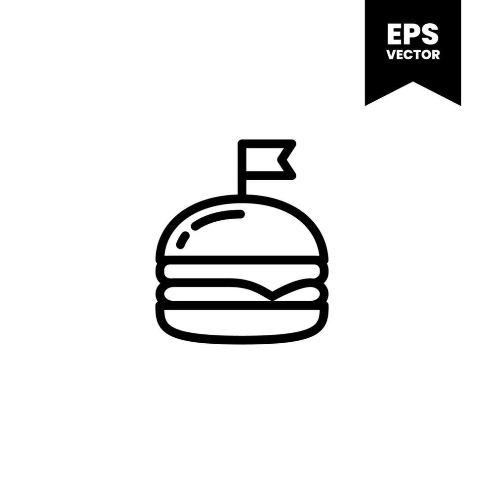 Burger Icon Vector Illustration Logo Template
