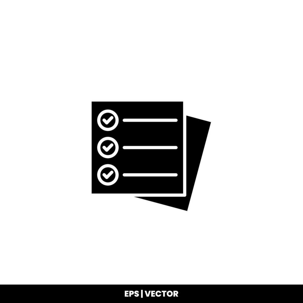 Vector icon clipboard. Task line icon symbol vector illustration
