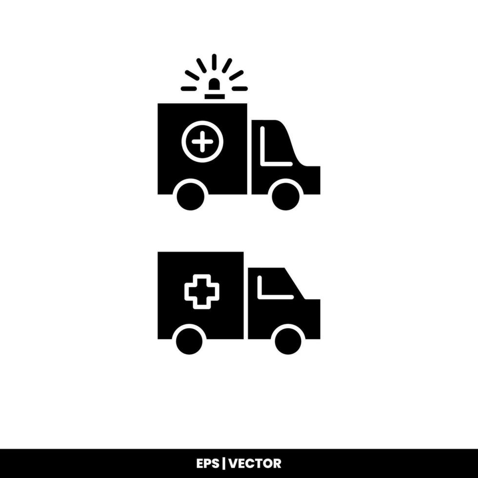 Ambulance icon on white background. vector