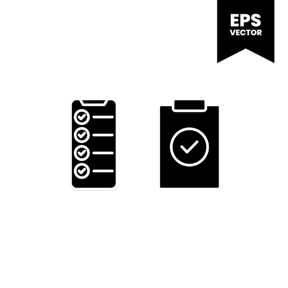 Vector icon clipboard. Task line icon symbol vector illustration