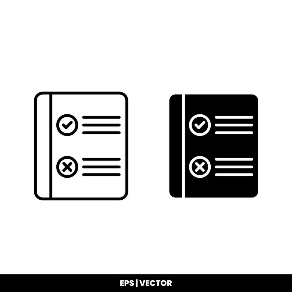 Vector icon clipboard. Task line icon symbol vector illustration