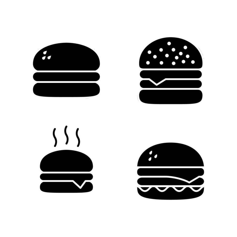 Burger Icon Vector Illustration Logo Template