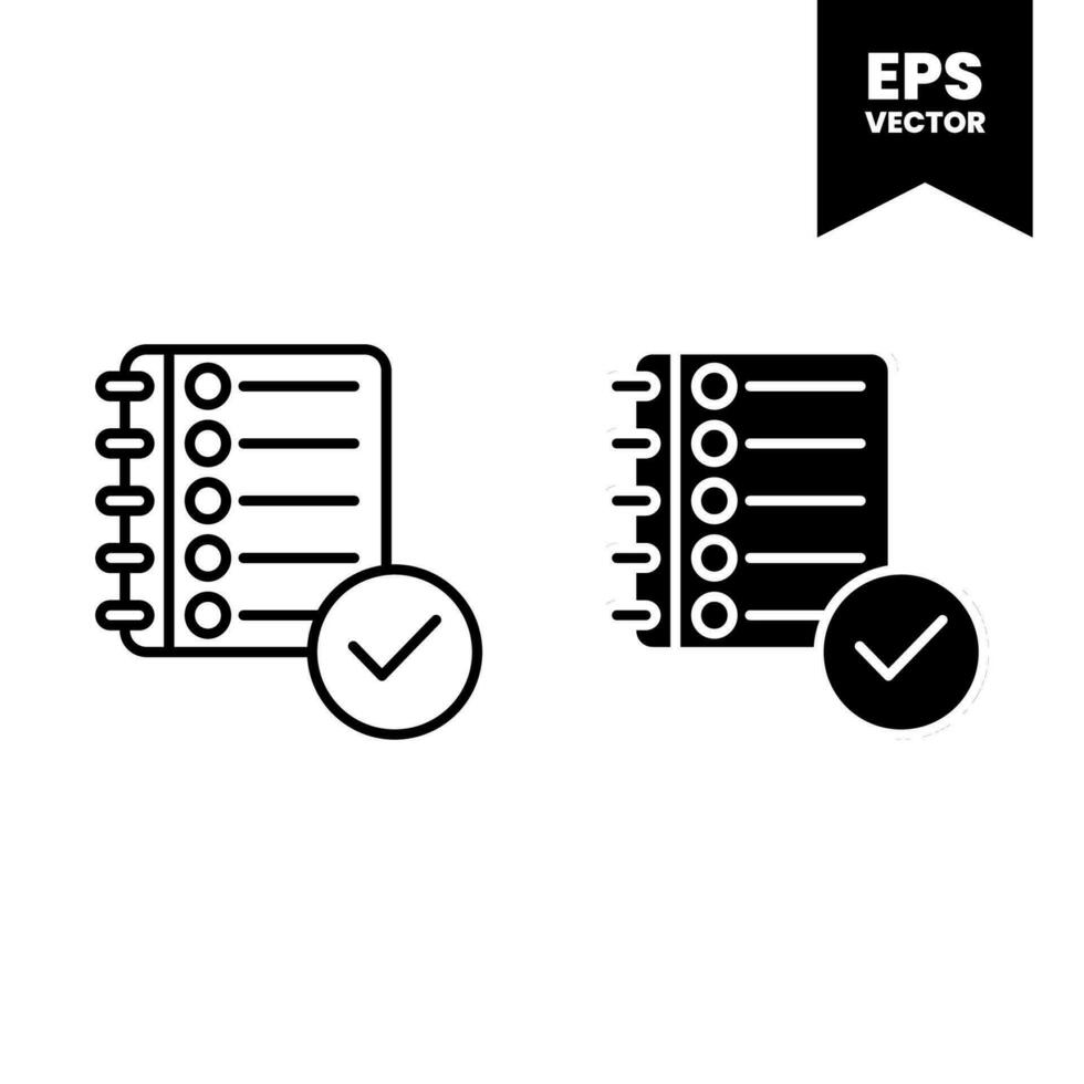 Vector icon clipboard. Task line icon symbol vector illustration