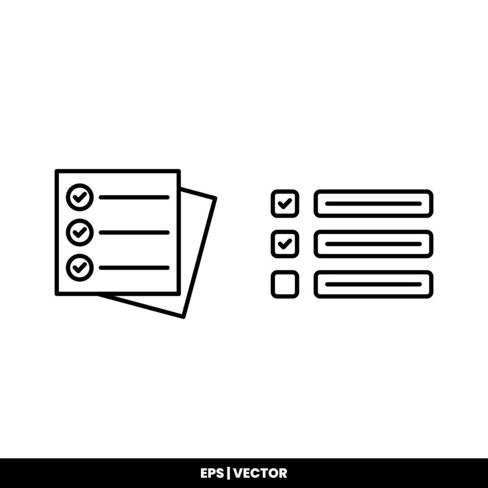 Vector icon clipboard. Task line icon symbol vector illustration